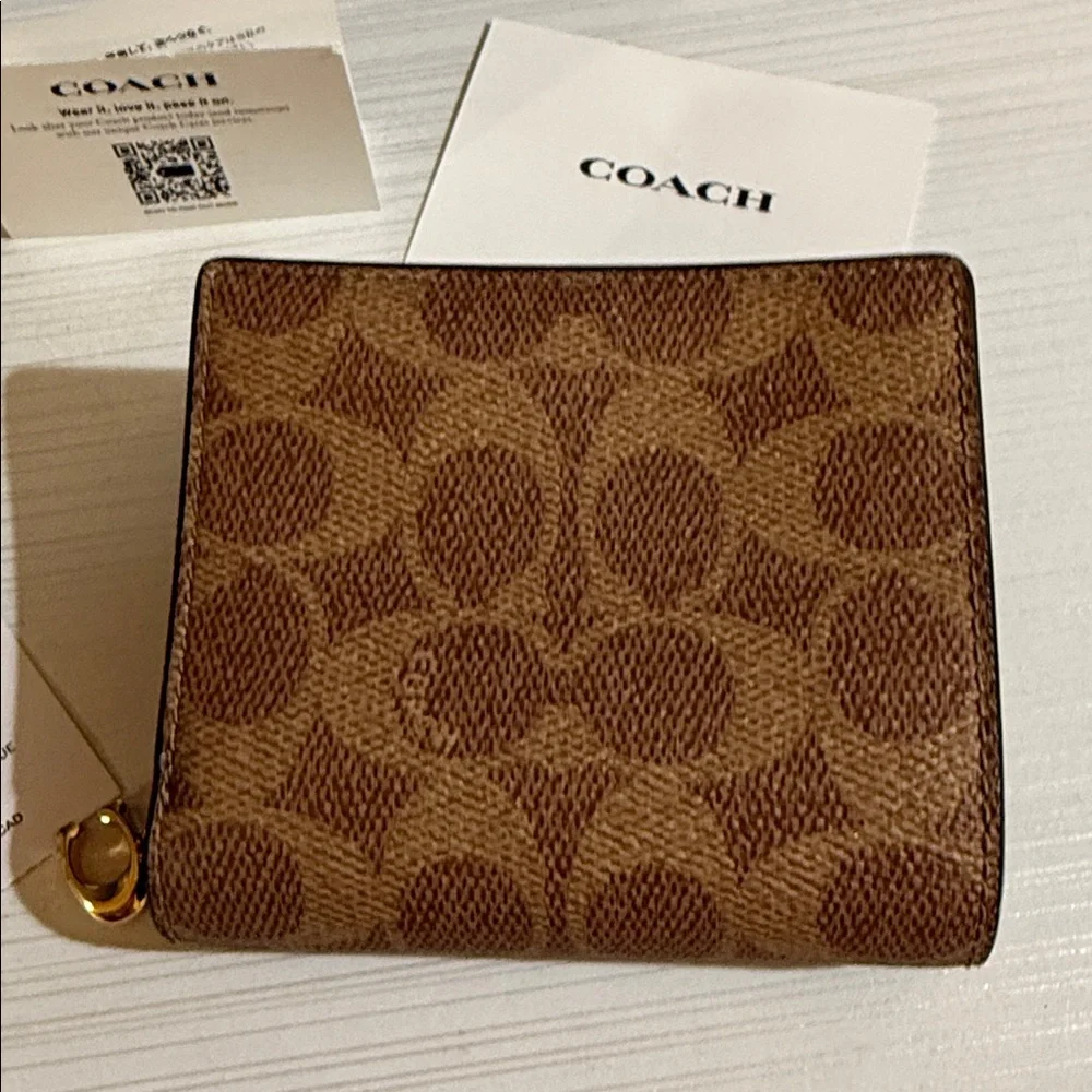 Coach Snap Wallet In Signature Canvas with Rexy Print. $228 msrp - Picture 7 of 11